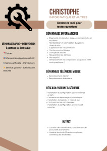 Photo de galerie - Fiche de services