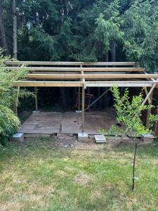 Photo de galerie - Pose d un chalet de jardin 