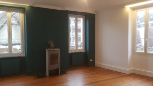 Photo de galerie - Parquet, vernis, mur peint