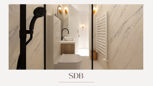 Photo de galerie - SDB d’un appartement de 40m2