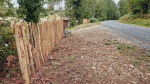 Photo de galerie - Pose de ganivelles en 80cm de haut. 