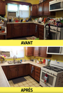Photo de galerie - Avant / Après : Rangement cuisine