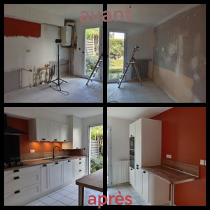 Photo de galerie - Avant/Après dans une cuisine