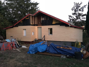 Photo de galerie - Pose bardage pin