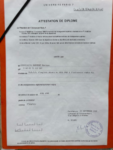 Photo de galerie - Ma licence 