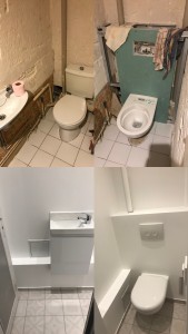 Photo de galerie - Rénovation, toilettes suspendues