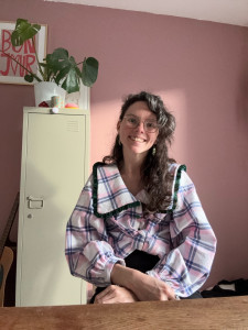 Photo de galerie - Blouse réalisée avec un vieux draps 