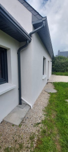 Photo de galerie - Création de gouttières en aluminium thermoqué 