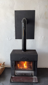 Photo de galerie - Fin de pose tubage inox flexible double peau poujoulat