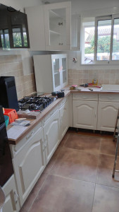 Photo de galerie - Pose et montage + branchement  carrelage