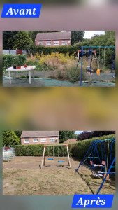 Photo de galerie - Taille de haies, débroussaillage, passage du motoculteur dans le fond du jardin