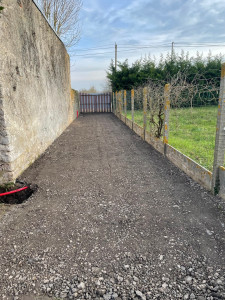 Photo de galerie - Création d’un chemin d’accès avec du rabotage d’enrobé 
