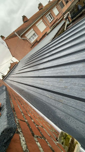 Photo de galerie - Toiture de garage bac acier isolé eco40 largeur 3m longueur 10m