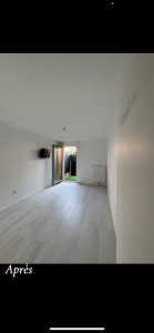 Photo de galerie - Après la prestation peinture, des murs plafond, pose de parquet, pose de télé et pose de rideaux