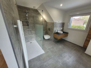 Photo de galerie - Création d’une douche à l’italienne 