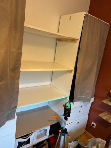 Photo de galerie - Étagère sur mesure à la demande de la cliente