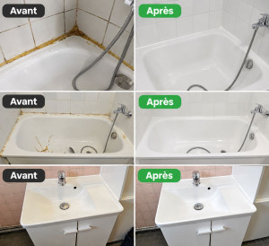 Photo de galerie - Changement de joints d'étanchéité salle de bain 