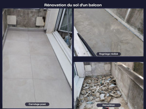 Photo de galerie - Rénovation du sol d'un balcon