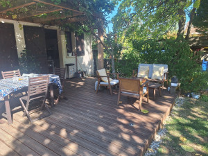 Photo de galerie - Réalisation terrasse et pergola en bois