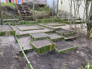 Photo de galerie - Création jardin potager zen en bambou 