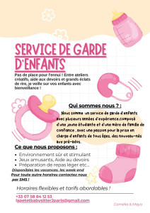 Photo de galerie - Service babysitting 