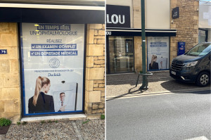 Photo de galerie - Pose de vitrophanie téléconsultation visuel 