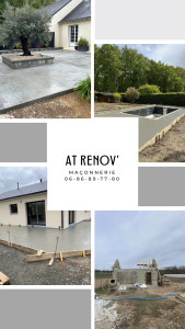 Photo de galerie - AT RÉNOV – Artisan maçon

Vous avez un projet de rénovation ou de maçonnerie ? AT Rénov vous accompagne dans vos travaux avec sérieux, professionnalisme et savoir-faire.

? Mes prestations :

* Maçonnerie générale et rénovation
* Création d’ouvertures da