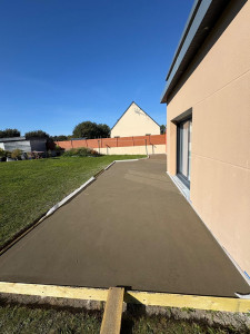 Photo de galerie - Pose d une chape traditionnelle avant pose du carrelage 