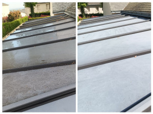 Photo de galerie - Nettoyage toit véranda 