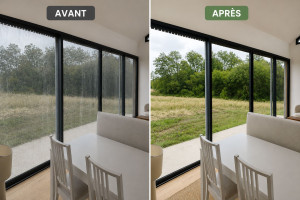 Photo de galerie - Entretien des vitres 
