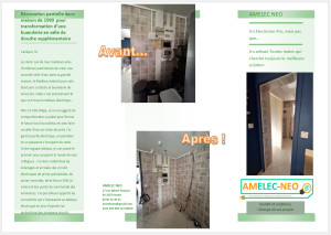 Photo de galerie - Extension réseau électrique modification d'affectation de pièce en Salle d'eau