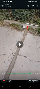 Photo de galerie - Découpage d'une route, et mise en place d'un enrober a froid, afin de passer un câble d'alimentation d'un moteur de portail 