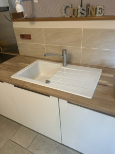 Photo de galerie - Remplacement d’un évier de cuisine 