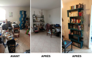 Photo de galerie - Réorganisation d'un salon et bureau