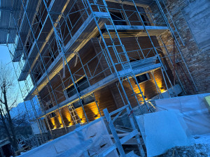 Photo de galerie - Eclairage extérieur dans un chalet 