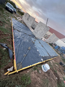 Photo de galerie - Coffrage et coulage d’une dalle de 50m2