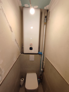 Photo de galerie - Installation chauffe-eau extra plate Thermor 