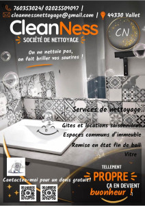 Photo de galerie - CleanNess entreprise de nettoyage vous propose ses services. N'hesitez pas a visiter mon site!??? www.cleanness.eu
