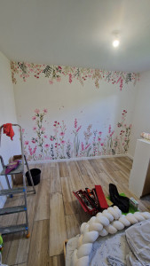 Photo de galerie - Tapisserie  mur de chambre après 