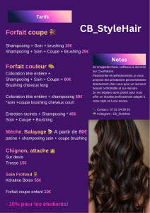 Photo de galerie - Grille tarifaire 