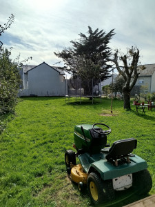 Photo de galerie - J'utilise un tracteur tondeuse 
(sans bac de ramassage)