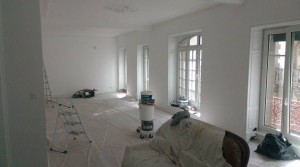 Photo de galerie - Lissage mur et reprise fissure plafond
peinture