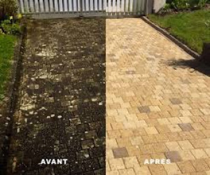 Photo de galerie - Nettoyage  pavé 