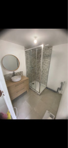 Photo de galerie -  création salle de bain complète dans un cellier 