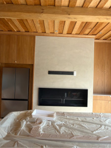 Photo de galerie - Cheminée en béton ciré