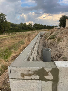 Photo de galerie - Muret de jardin réaliser sur LE BIGNON