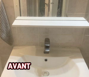 Photo de galerie - Salle de bain ( reblanchir joint, lavabo, baignoire)