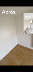 Photo de galerie - Avant et après renovation murs et sols 