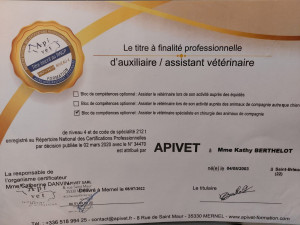 Photo de galerie - Diplôme d'auxiliaire vétérinaire échelon 3