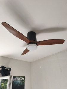 Photo de galerie - Installation d'un ventilateur de plafond en kit ( achat web ) 